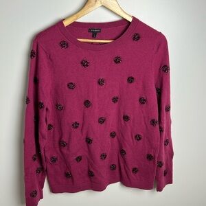 Talbots | Tinsel Dot Long Sleeve Crewneck Sweater